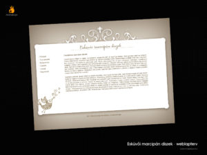 Esküvői marcipán díszek weblaptervezés