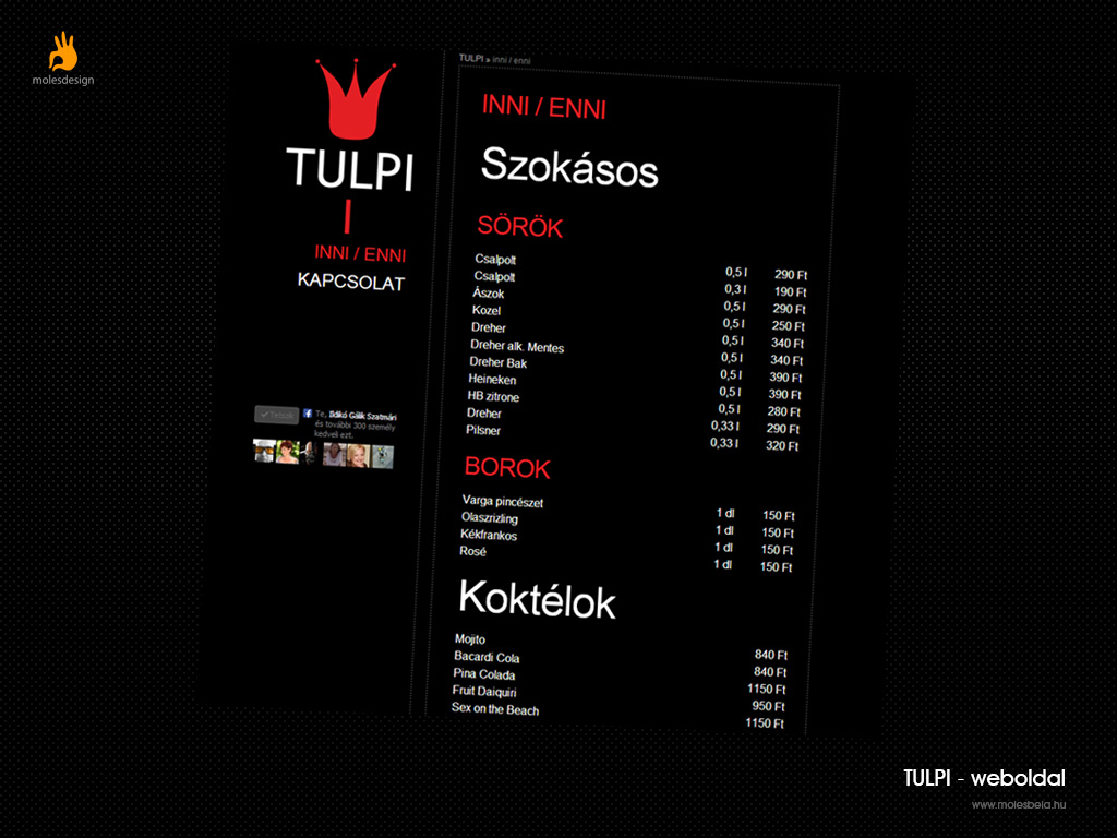 Tulpi - weblaptervezés